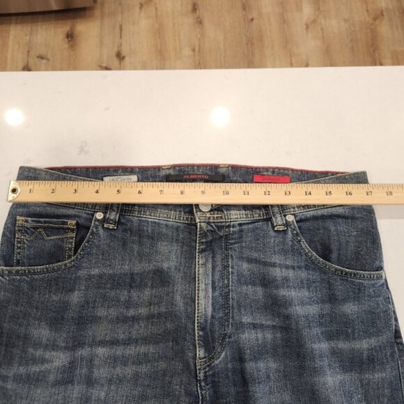 ALBERTO Jeans T400 Blue Stone Modern Fit Soft Wear Denim 34x36 Actual 34X31 - Picture 9 of 12